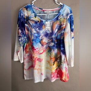 Christopher & Banks Multicolor Floral Blouse